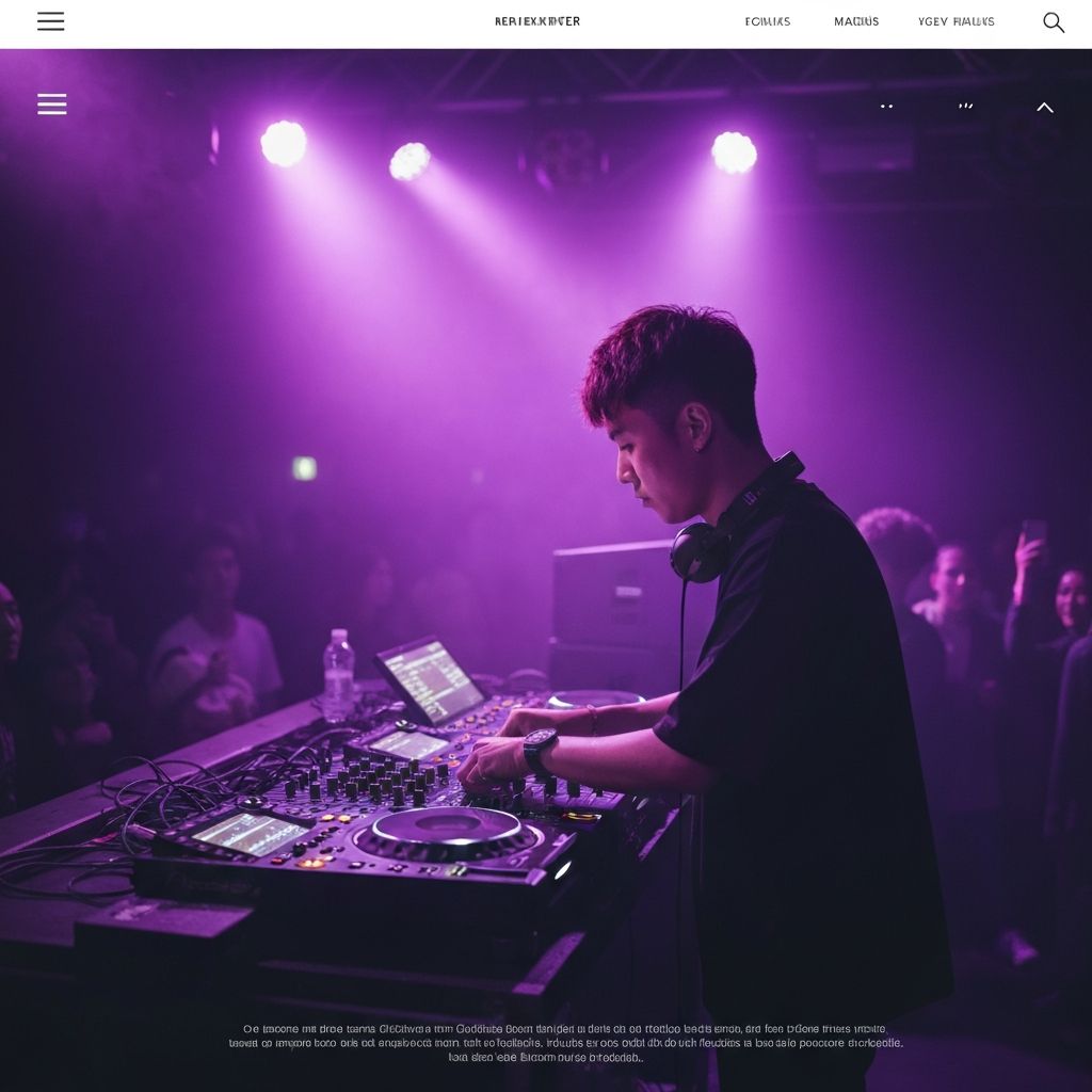Exemple de site web pour DJ et événementiel - Design dynamique et moderne